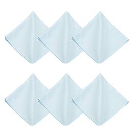 Unique Bargains - 6pcs Microfiber Cleaning Cloth 12 inch for Glasses Screens Phones Lenses - Light Blue