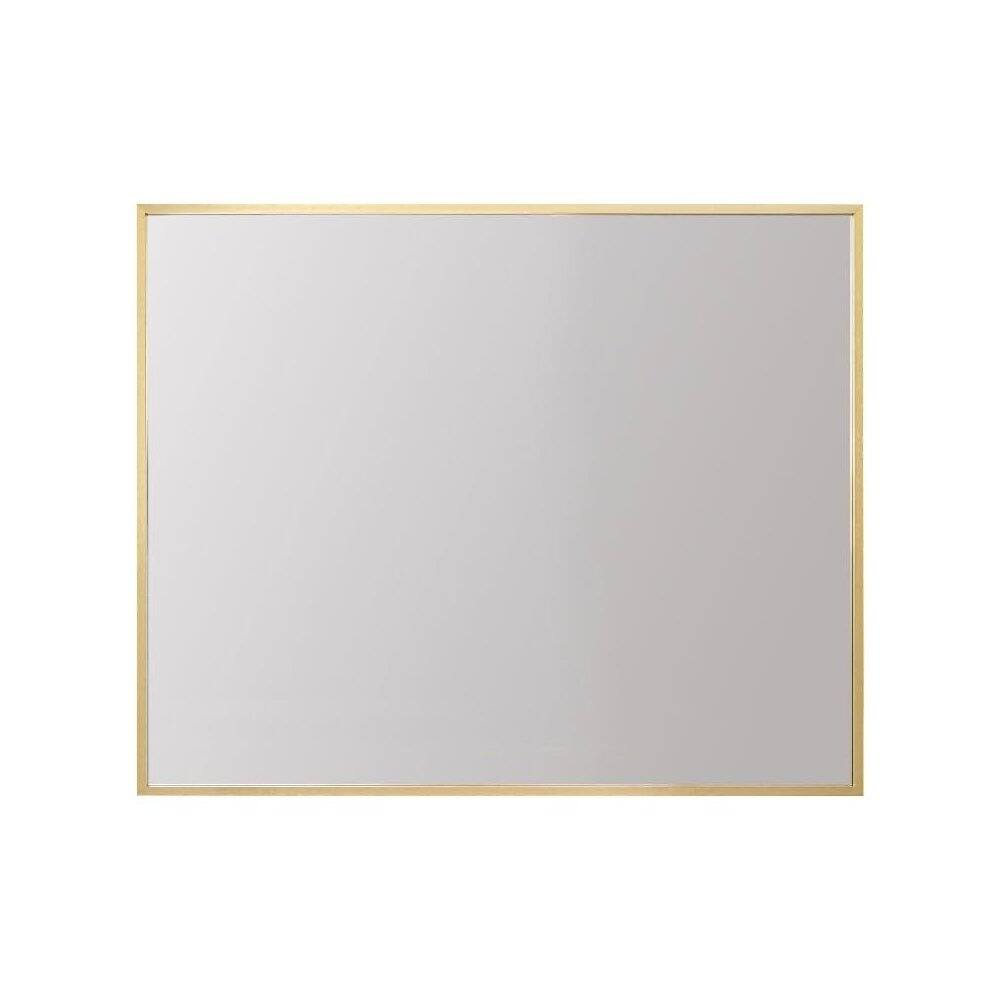 Back. Elegant Decor - Aluminum Frame Square Mirror 30x36 In Gold - Gold.