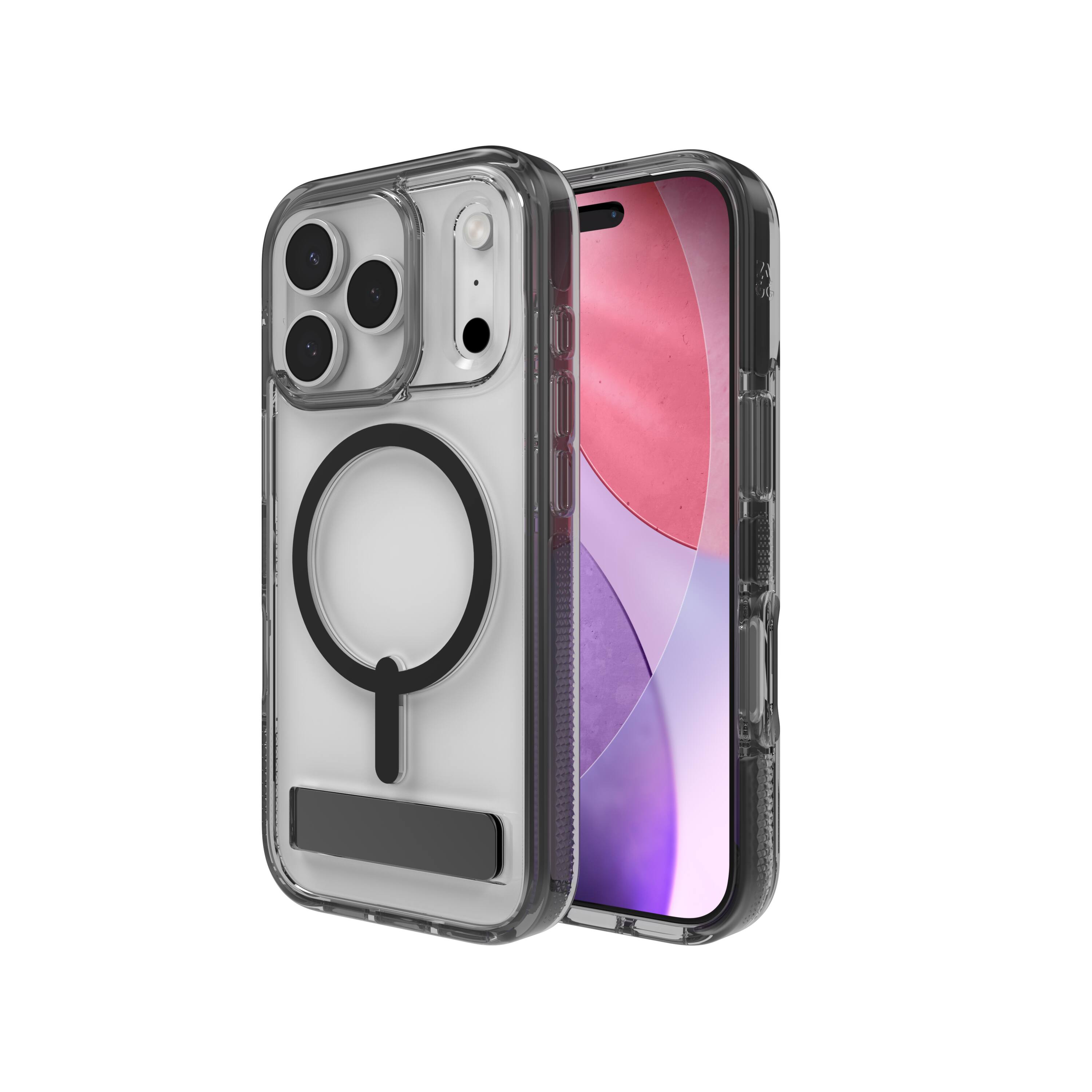 Alt View 8. ZAGG - Santa Cruz Snap with Kickstand for Apple iPhone 17 Pro - Jet Black.