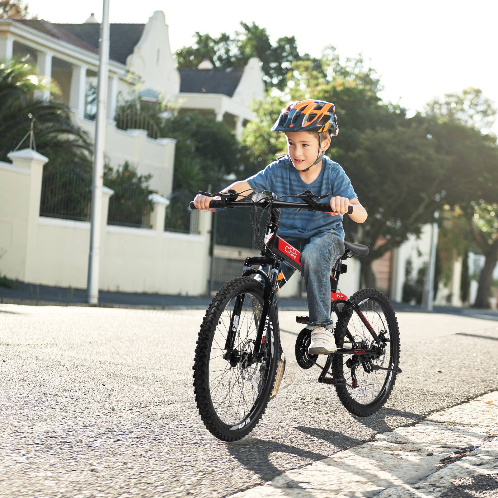 Alt View 2. Winado - 24 Inch Foldable Bikes for Adults 21 Speed Mountain Bike, Adult Bicycle with High Carbon Steel Frame, Full Suspension - Black.