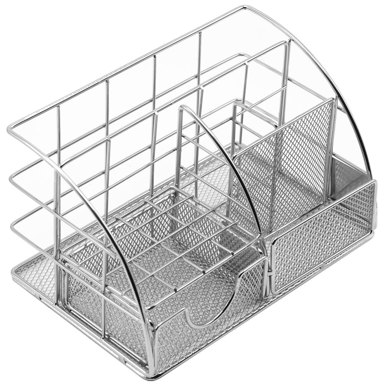 Alt View 4. Sorbus - Sorbus Desk Organizer, All-in-One Stylish Mesh Desktop Caddy Includes Pen/Pencil Holder, Mail Organizer - Silver.