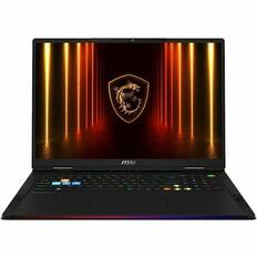 Angle. MSI - 18" Gaming Laptop 3840 x 2400 () - AMD Ryzen 9 9955HX3D with 32GB Memory - GeForce RTX 5080 - 2 TB SSD - Core Black, Black.