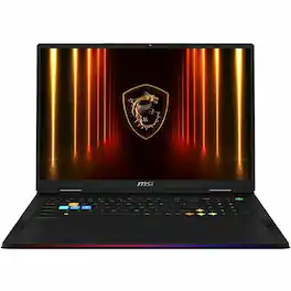 MSI - 18" Gaming Laptop 3840 x 2400 () - AMD Ryzen 9 9955HX3D with 64GB Memory - GeForce RTX 5080 - 2 TB SSD - Core Black, Black