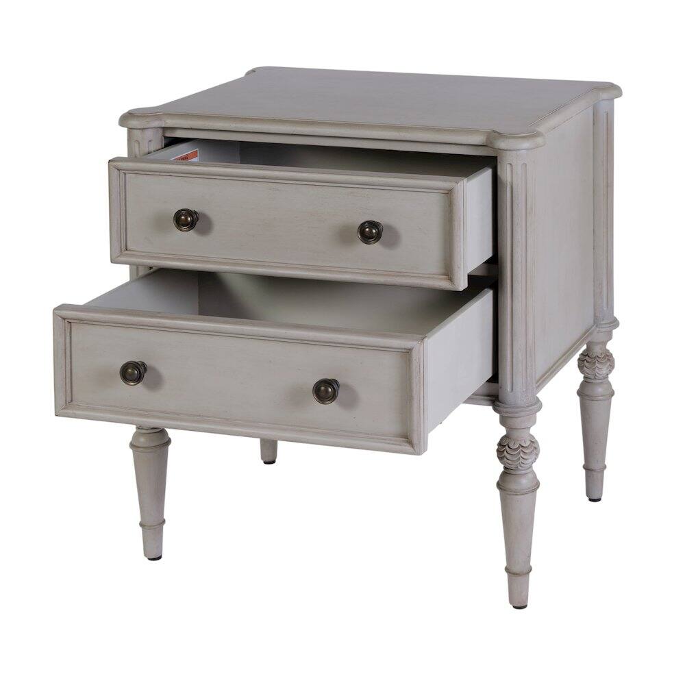 Alt View 1. Butler Specialty - Ginny 25 in. W Rectangular Wood 2 Drawer Accent Chest - Grey.