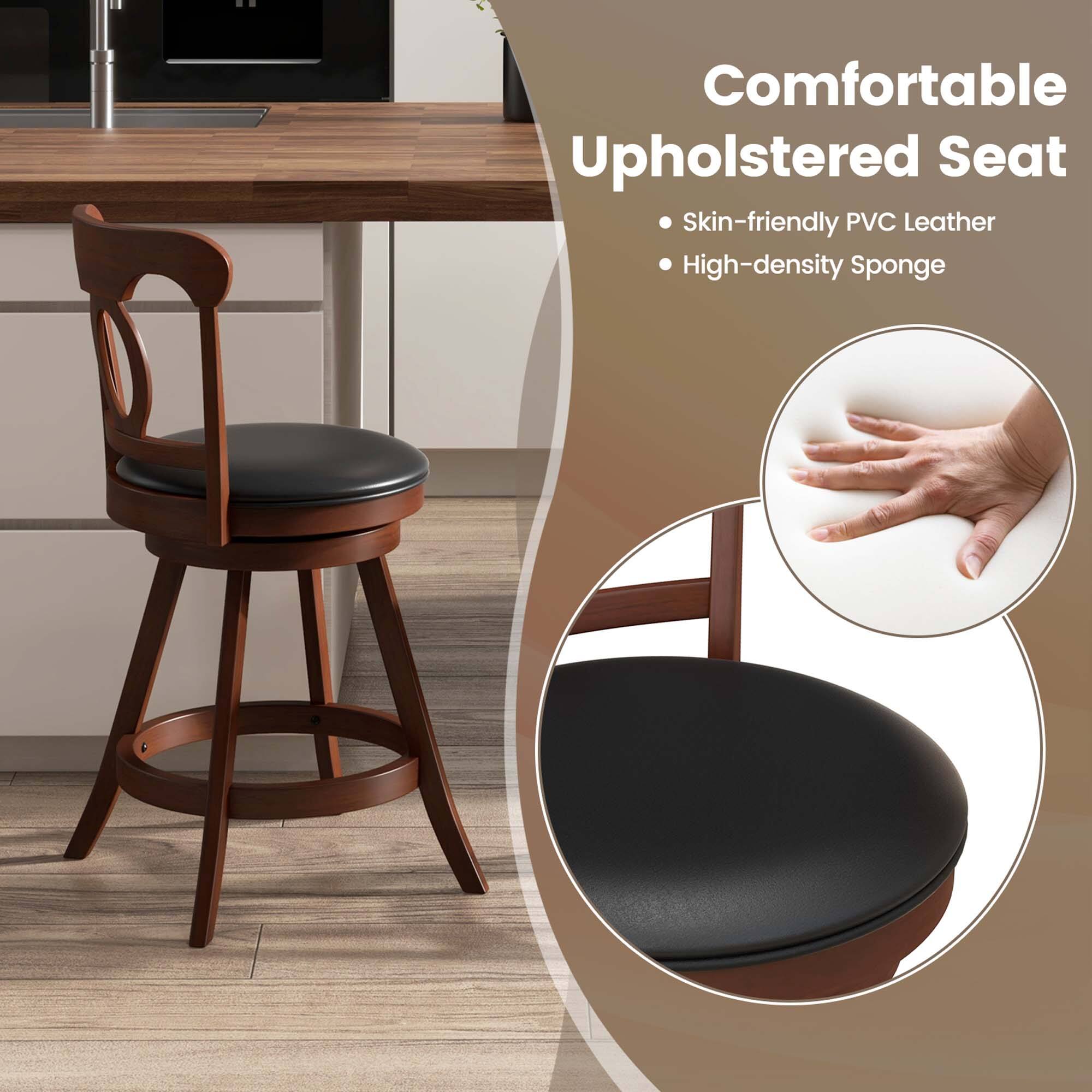 Comfortable Upholstered Seat: Skin-friendly PVC Leather, High-density Sponge