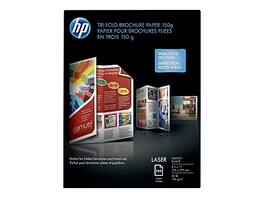 HP - Enhanced Glossy Tri-Fold Business Paper, 8.5" x 11", 150 Sheet/Pack - White