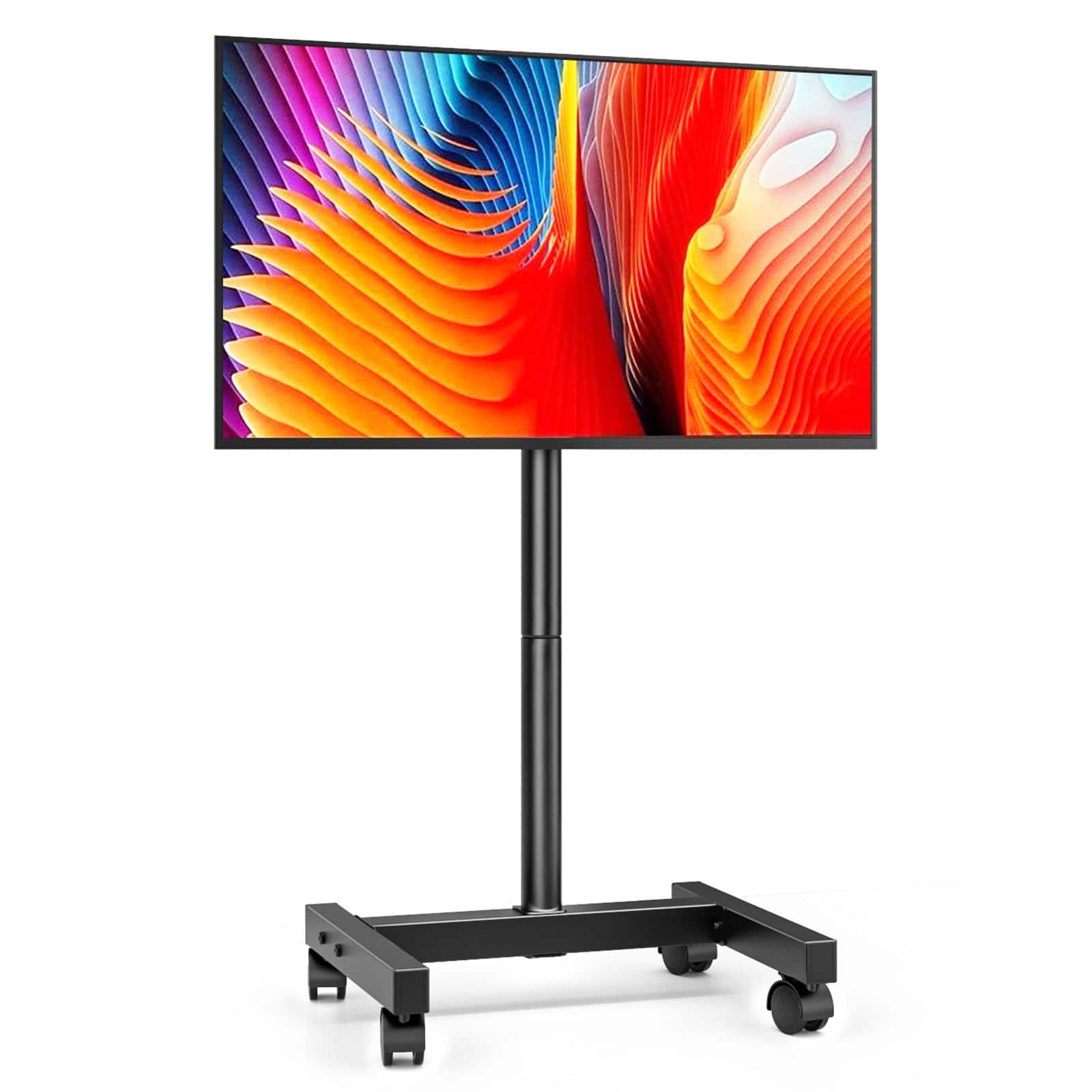 ThinkLink Electronic - Mobile Cart Stand Wheels 23- Tvs Height Adjustable Portable Floor Rolling Mount Max Vesa High Quality - 13"-50" Mobile TV Stand