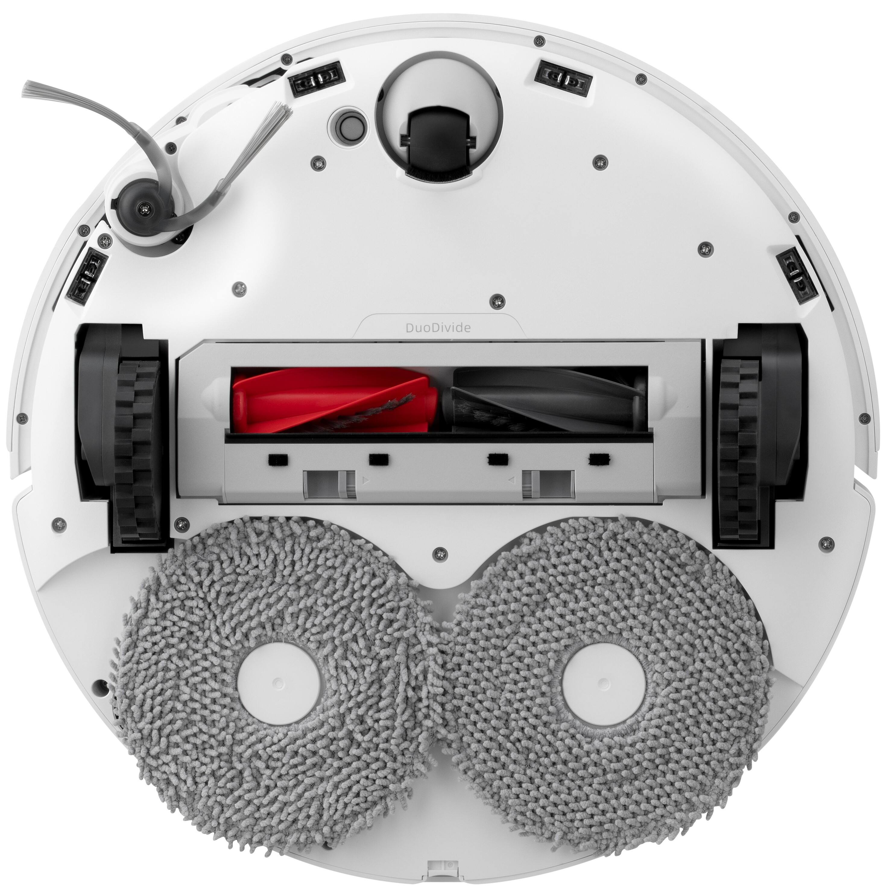 Angle. Roborock - Roborock Qrevo Curv 5A1 Robot Vacuum and Mop, Effortless, Hygienic Cleaning in Every Corner, Pet and Kid Friendly - White.