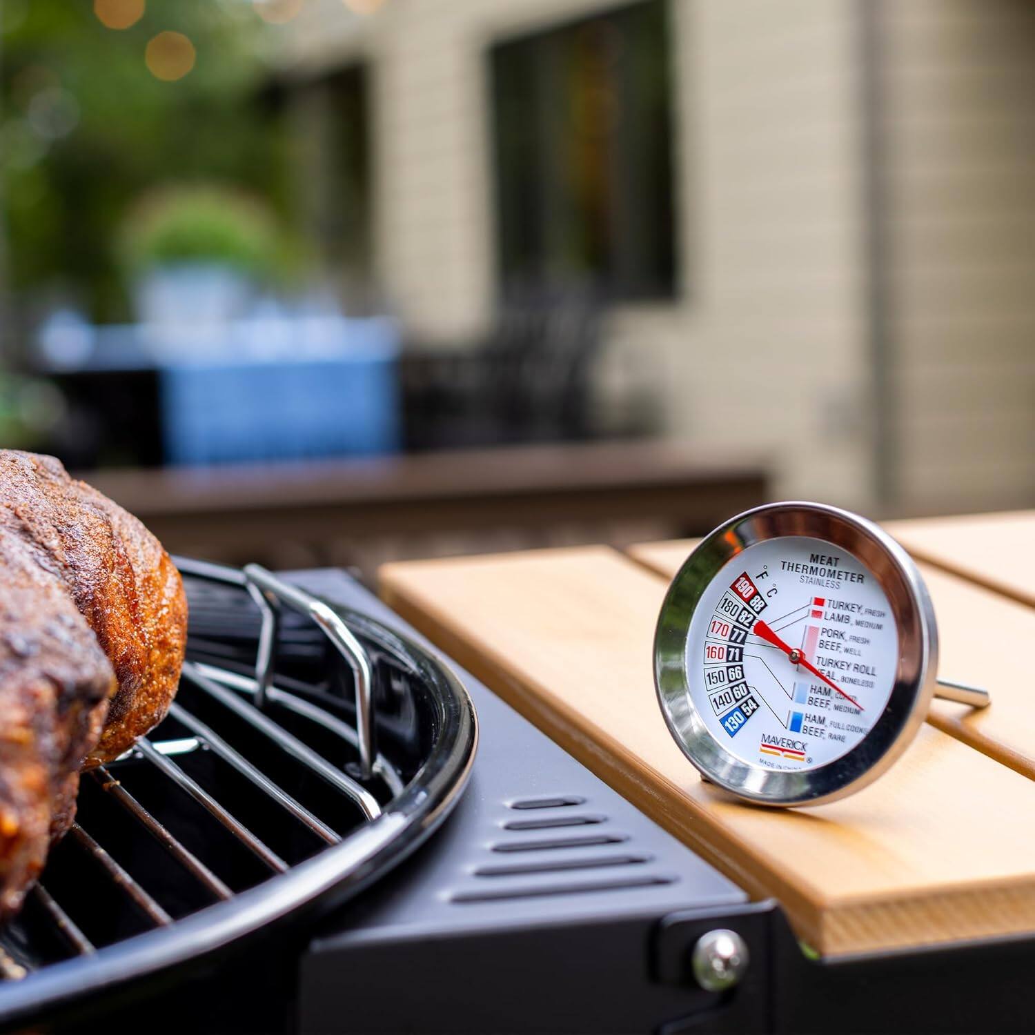 MEAT THERMOMETER  
190 C  
180  
TURKEY  
170  
LAMB  
160  
PORK  
150  
TURKEY ROLL  
140  
HAM  
130  
BEEF  
MAVERICK