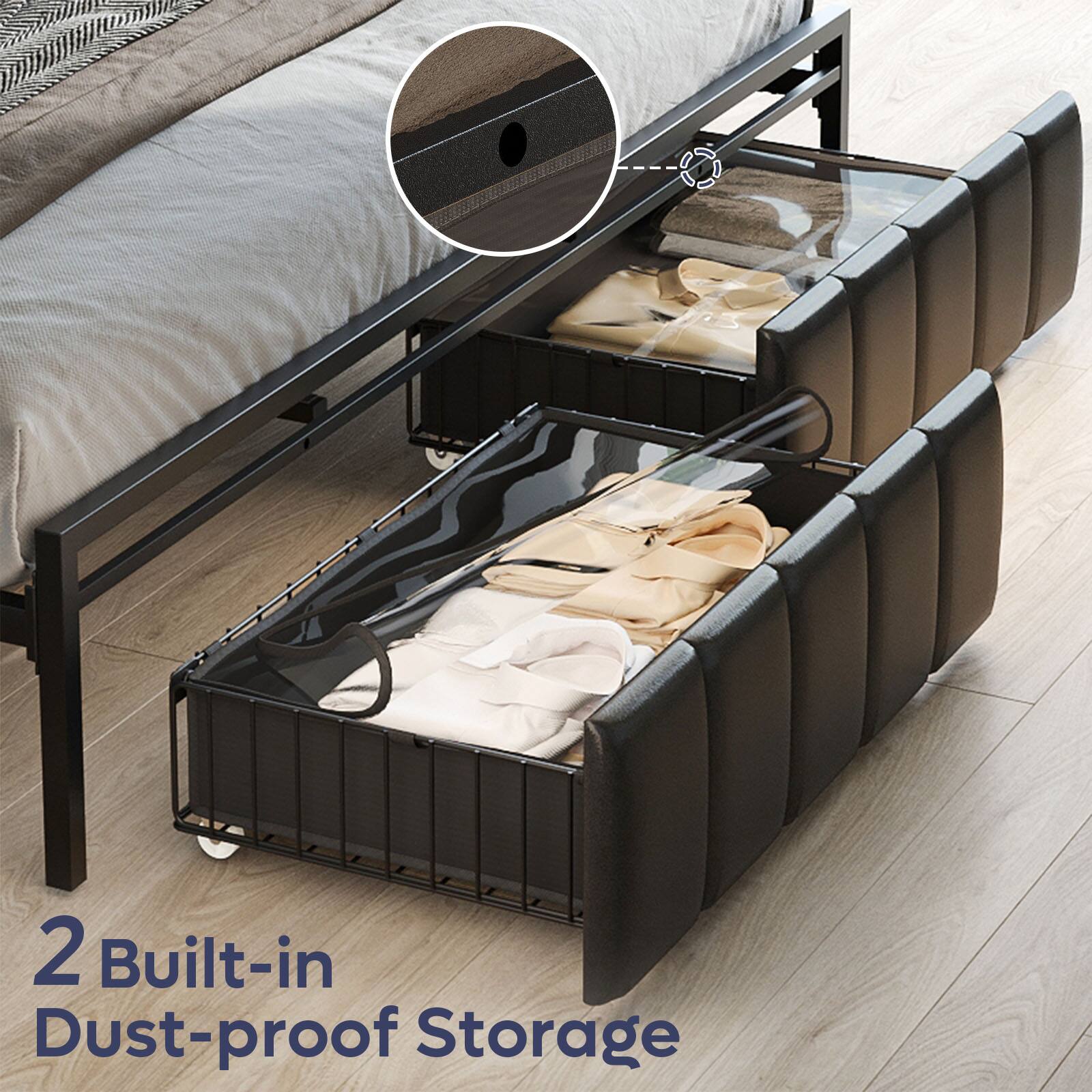 2 Built-in Dust-proof Storage