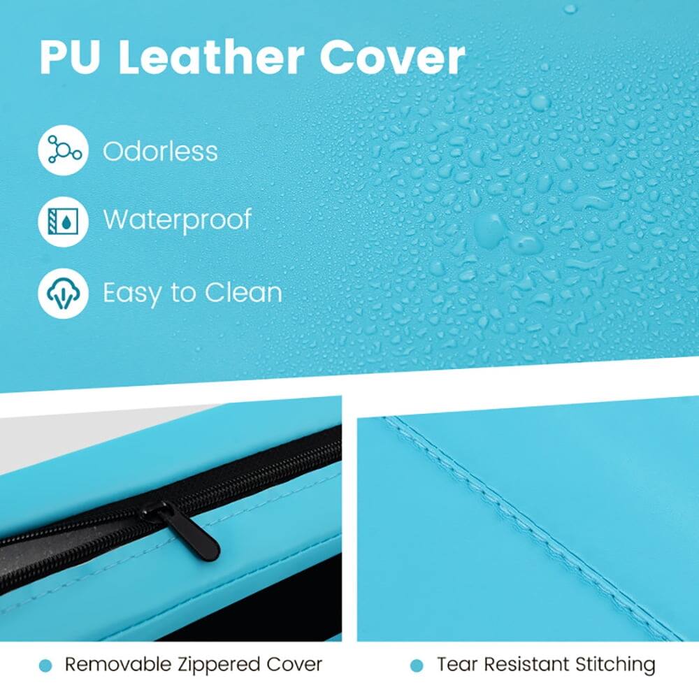 PU Leather Cover

- Odorless
- Waterproof
- Easy to Clean

- Removable Zippered Cover
- Tear Resistant Stitching