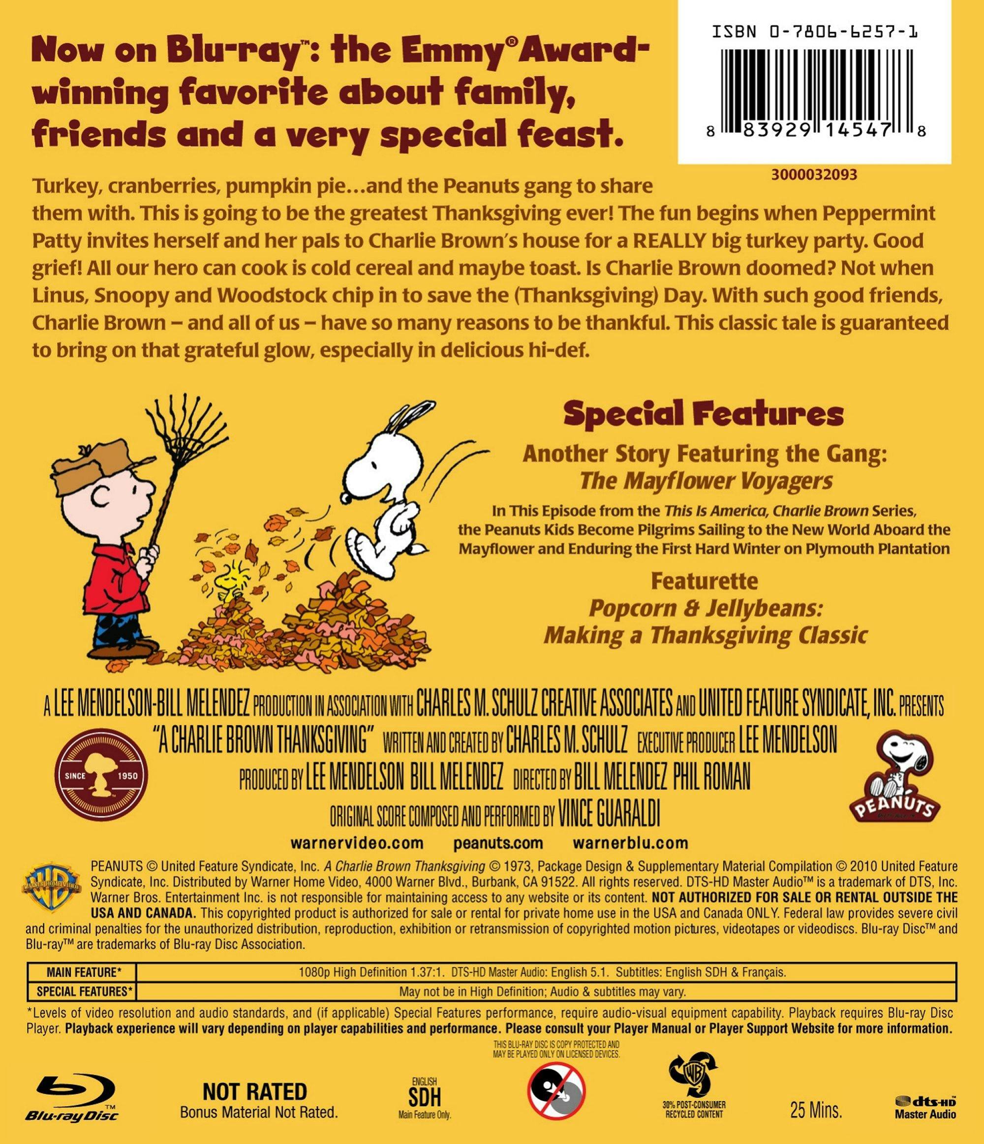 Angle. Charlie Brown: A Charlie Brown Thanksgiving [Blu-ray].