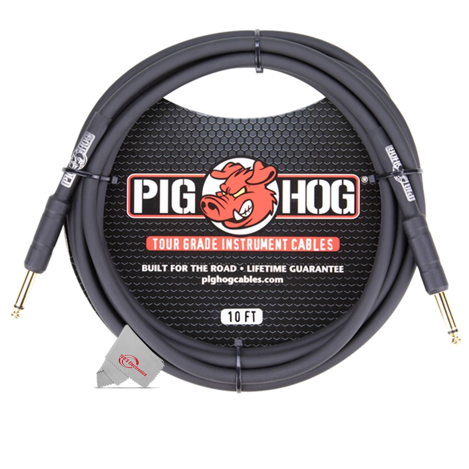 901 PIG HOG II TOUR GRADE INSTRUMENT CABLES BUILT FOR THE ROAD LIFETIME GUARANTEE pighogcables.com 10 FT TO'S Electronics