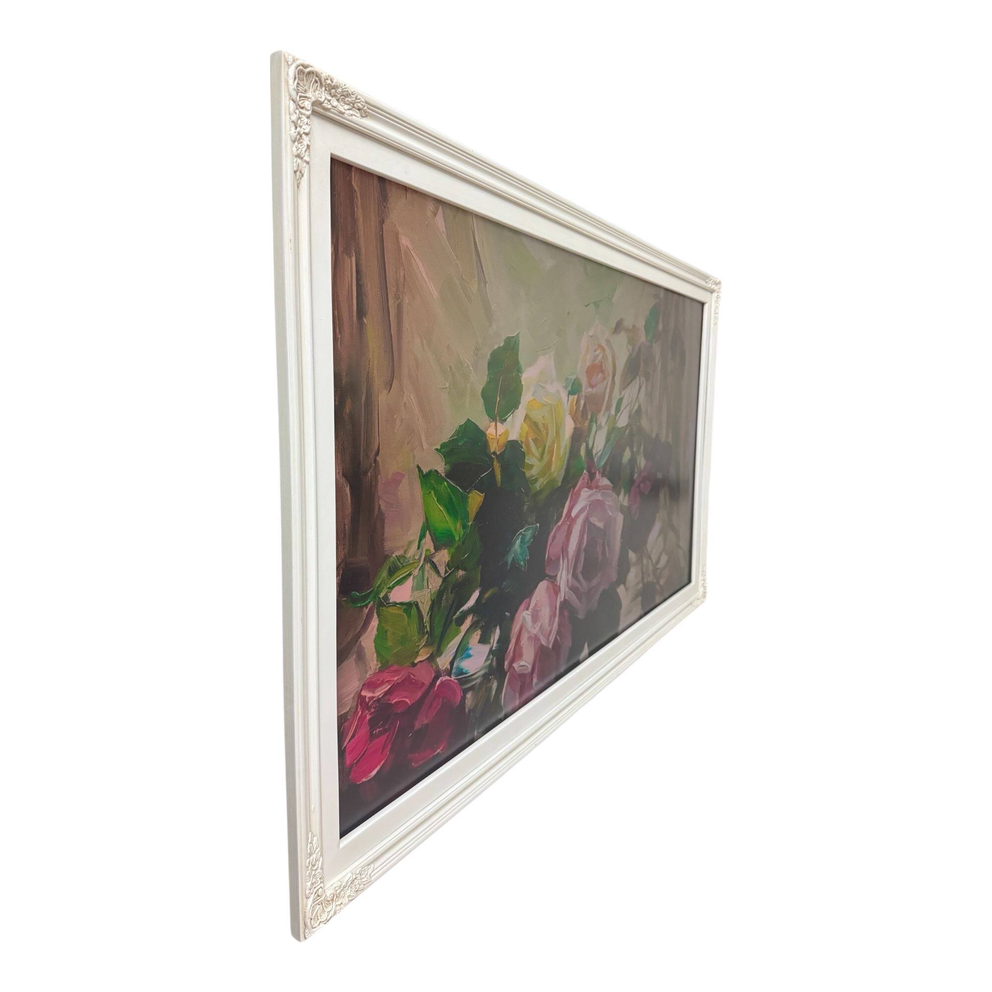 Left. LAREDO FRAME FACTORY - 55 inch Handmade Ornate Tv Frame For TCL A300W NXTVISION Tv - SOFT IVORY.