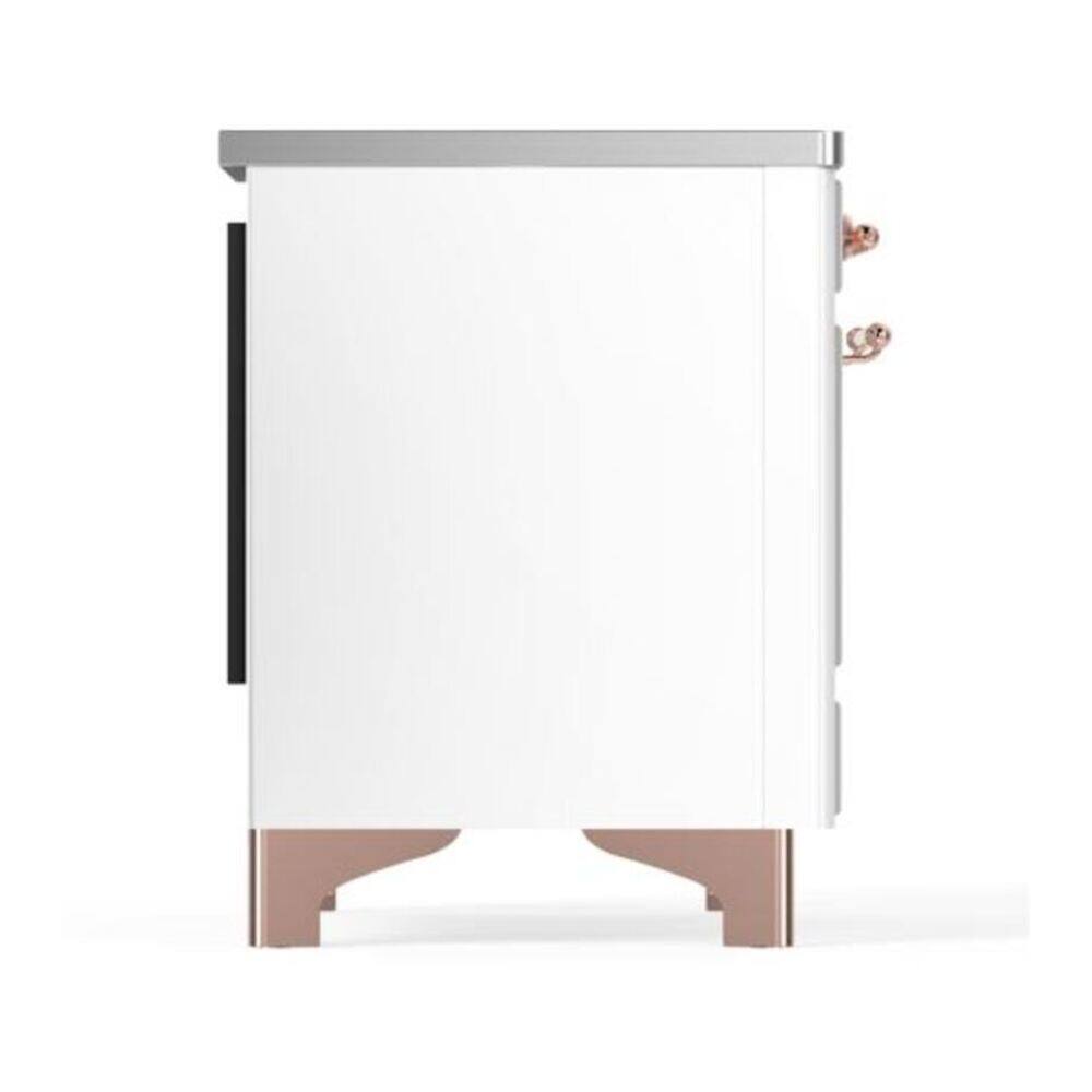 Alt View 10. ILVE - ILVE Majestic II 40 inch Induction Range with 6 Elements (White, Copper Trim) - White.