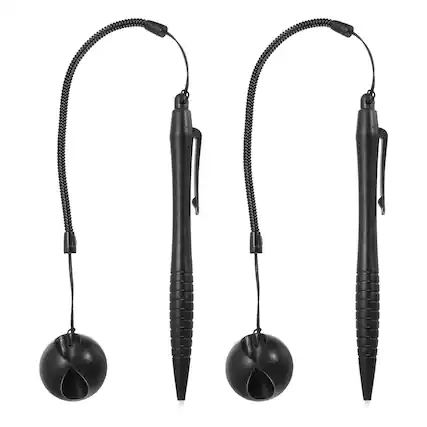 Front. Unique Bargains - 2pcs Touch Resistive Screen Pen Spring Resistance Pen for Car Navigation GPS POS - Black.