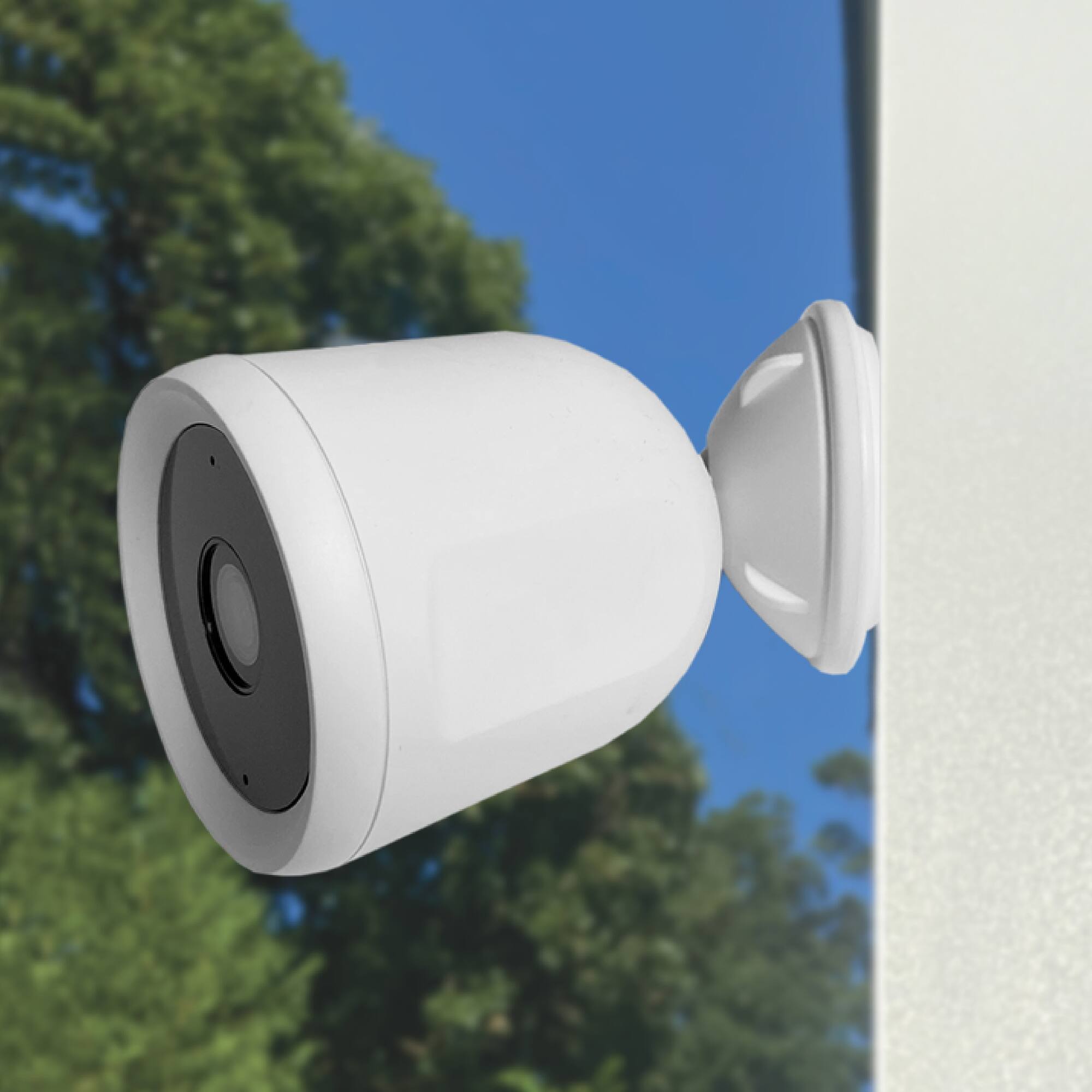 Alt View 1. Energizer - Energizer Smart Outdoor Security Camera 1080P HD with 2-Way Audio, Night Vision & Alerts, White - White.