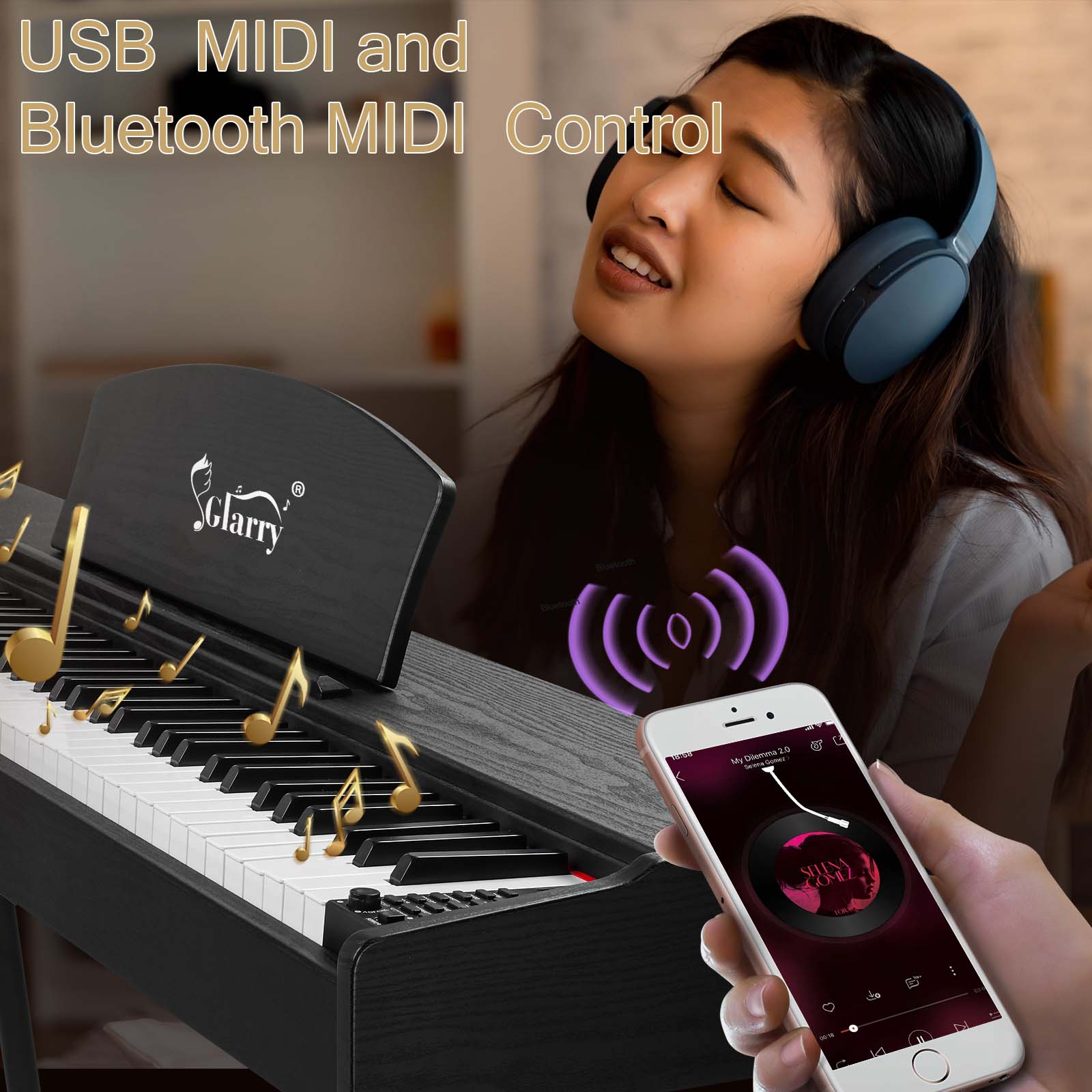 USB MIDI and Bluetooth MIDI Control

Glarry