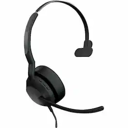 Jabra - Evolve2 50 Headset - Microsoft Teams Certification - Mono - USB Type C, USB Type A - Wired/Wireless - Bluetooth - Blue