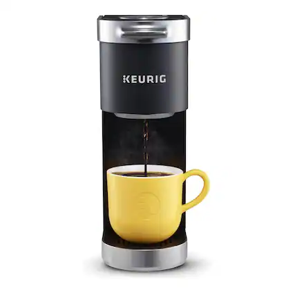 Front. Keurig - Keurig K-Mini Plus Single Serve K-Cup Pod Coffee Maker (Certified Refurbished) - Black/Black.