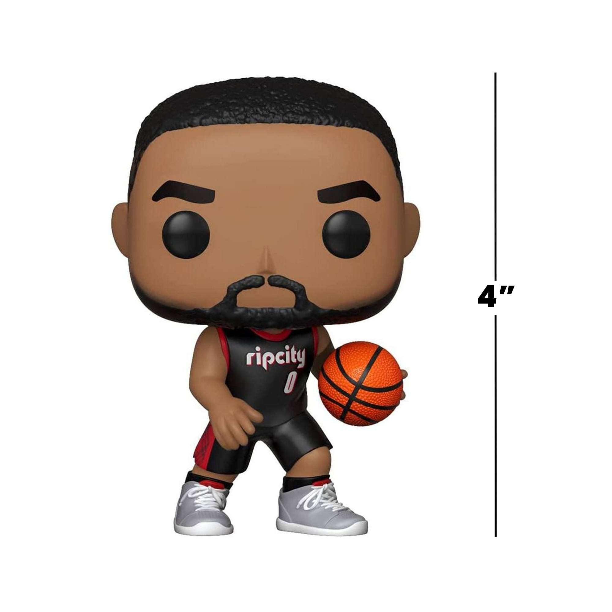 Alt View 4. Funko - Portland Trail Blazers NBA Funko POP Vinyl Figure | Damian Lillard - Black.