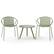 Alt View 9. Costway - 3 Pieces Bistro Set All Weather PP Patio Conversation Set with Round Coffee table - Green.