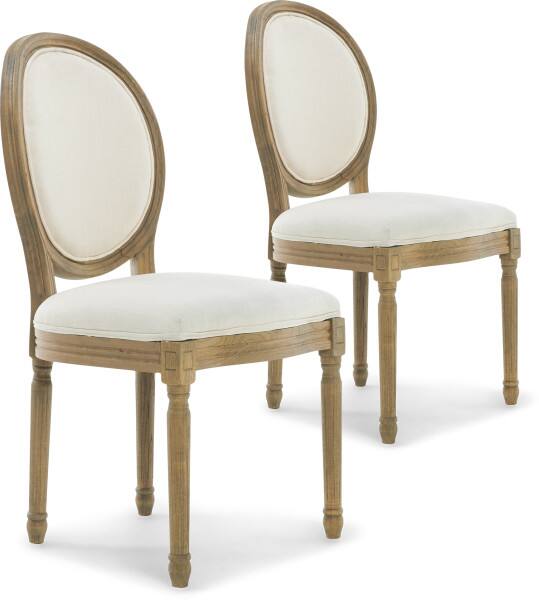 Alt View 10. Finch - Finch Elmhurst Round Back Dining Chair, Set of 2, Cream - Cream.