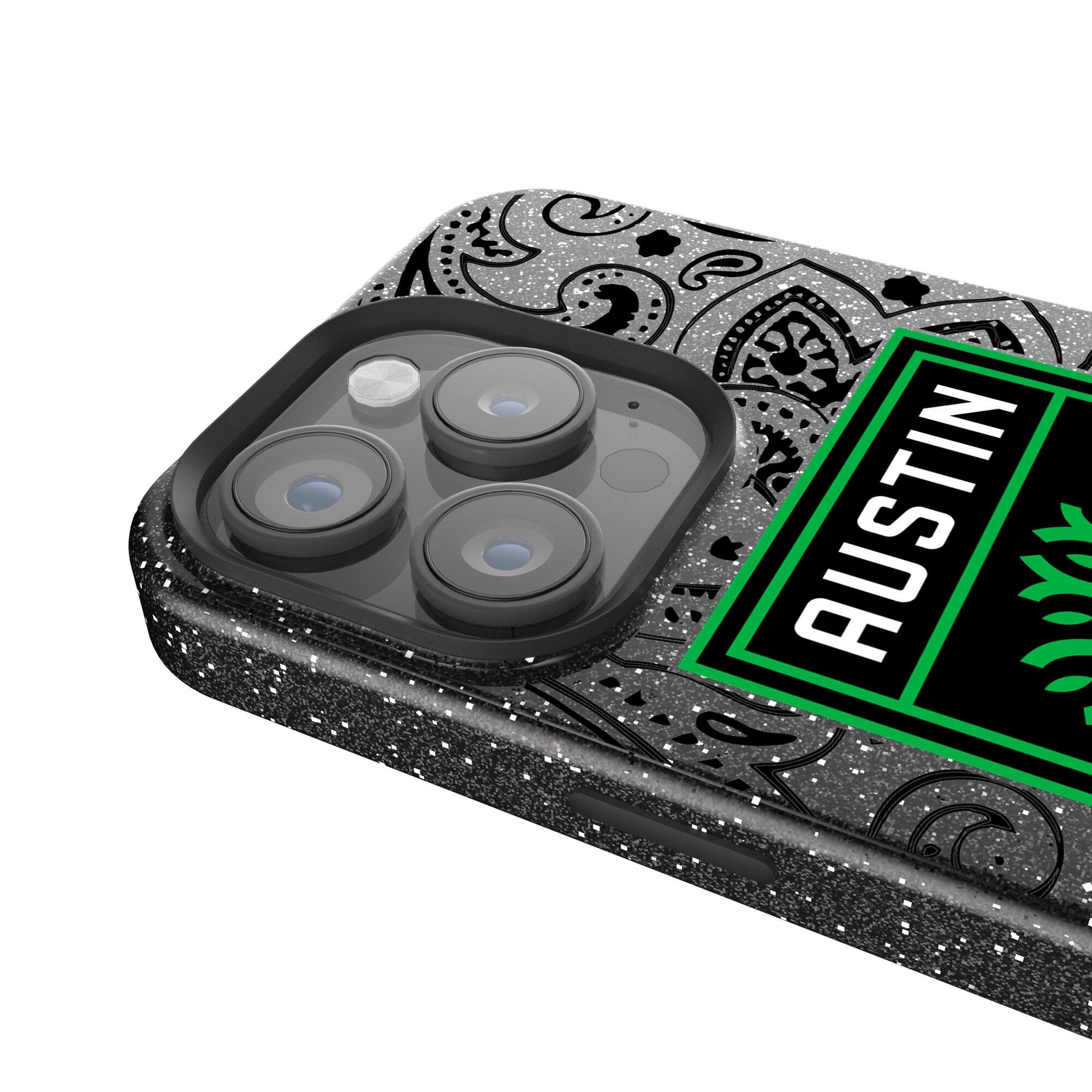Alt View 3. Keyscaper - Black Austin FC iPhone Bling Case - 16 Pro Max - Black.