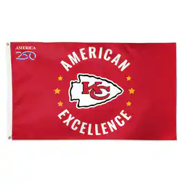 WinCraft - Kansas City Chiefs 3' x 5' One-Sided America 250 Deluxe Flag - Multicolor
