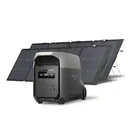 Bundle - EcoFlow - DELTA 3 Ultra Portable Power Station with 2*220W Solar Panel,3600W AC Output,Solar Generator for Home Use,Emergency - Light Gray