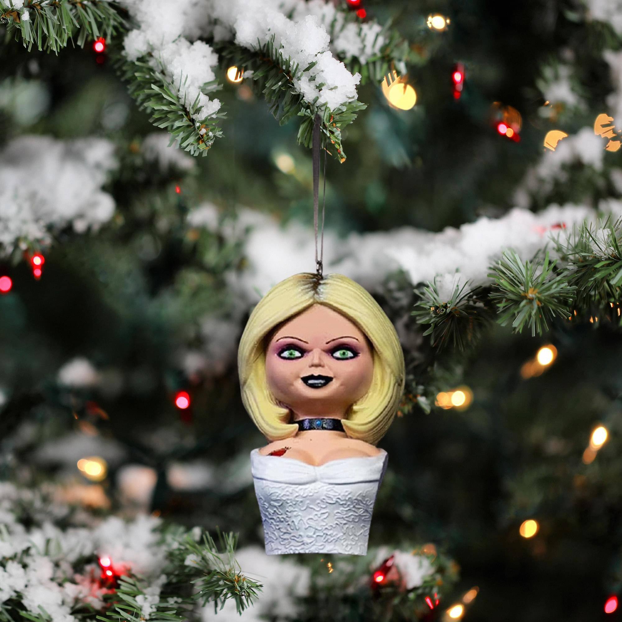 Alt View 10. Trick or Treat Studios - Childs Play Seed of Chucky Holiday Horrors Ornament | Tiffany Bust - White.
