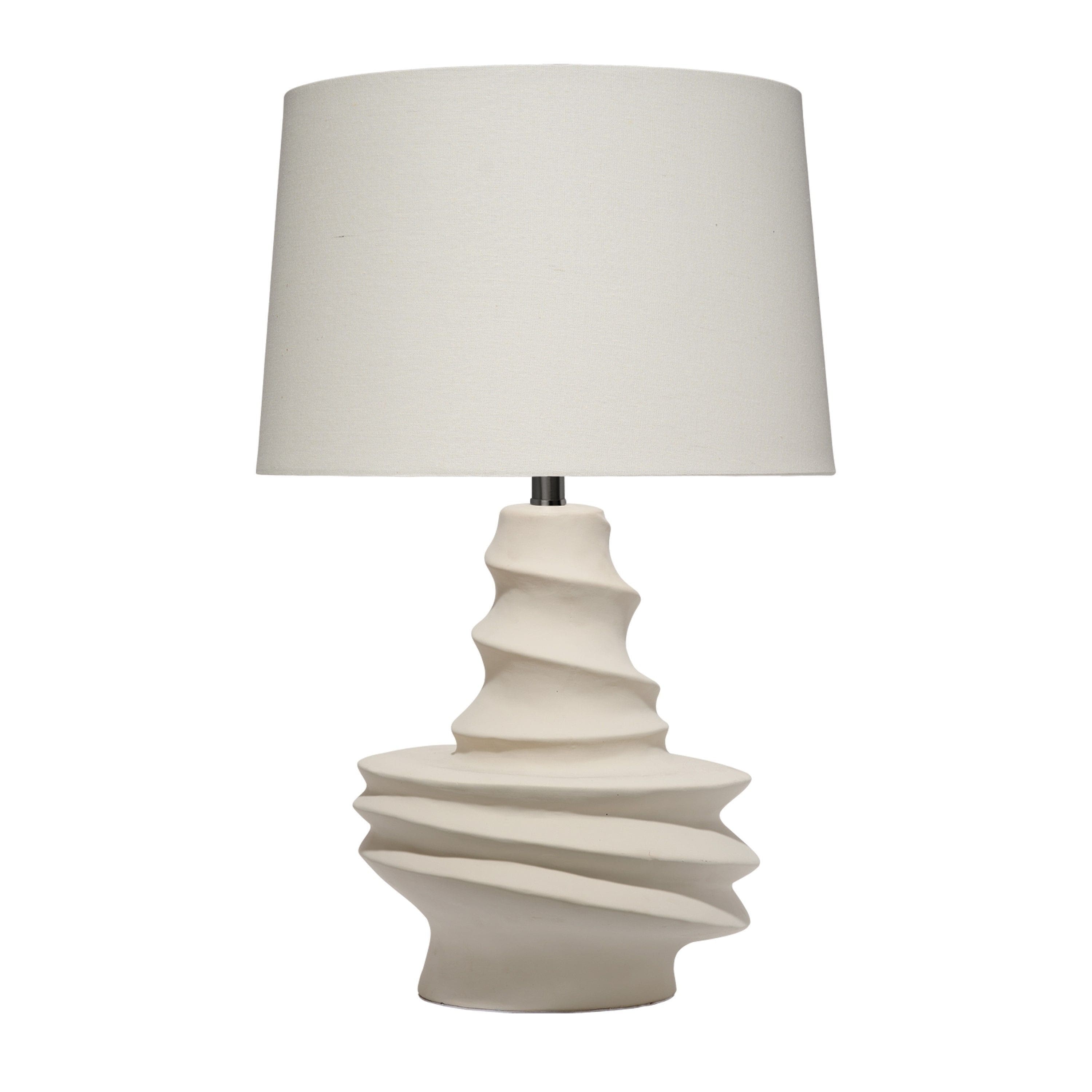 Manhattan Lane - Liny Accent Table Lamp, Linen Shade, Modern Dynamic Base 29 Inch - Ivory