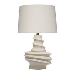 Manhattan Lane - Liny Accent Table Lamp, Linen Shade, Modern Dynamic Base 29 Inch - Ivory