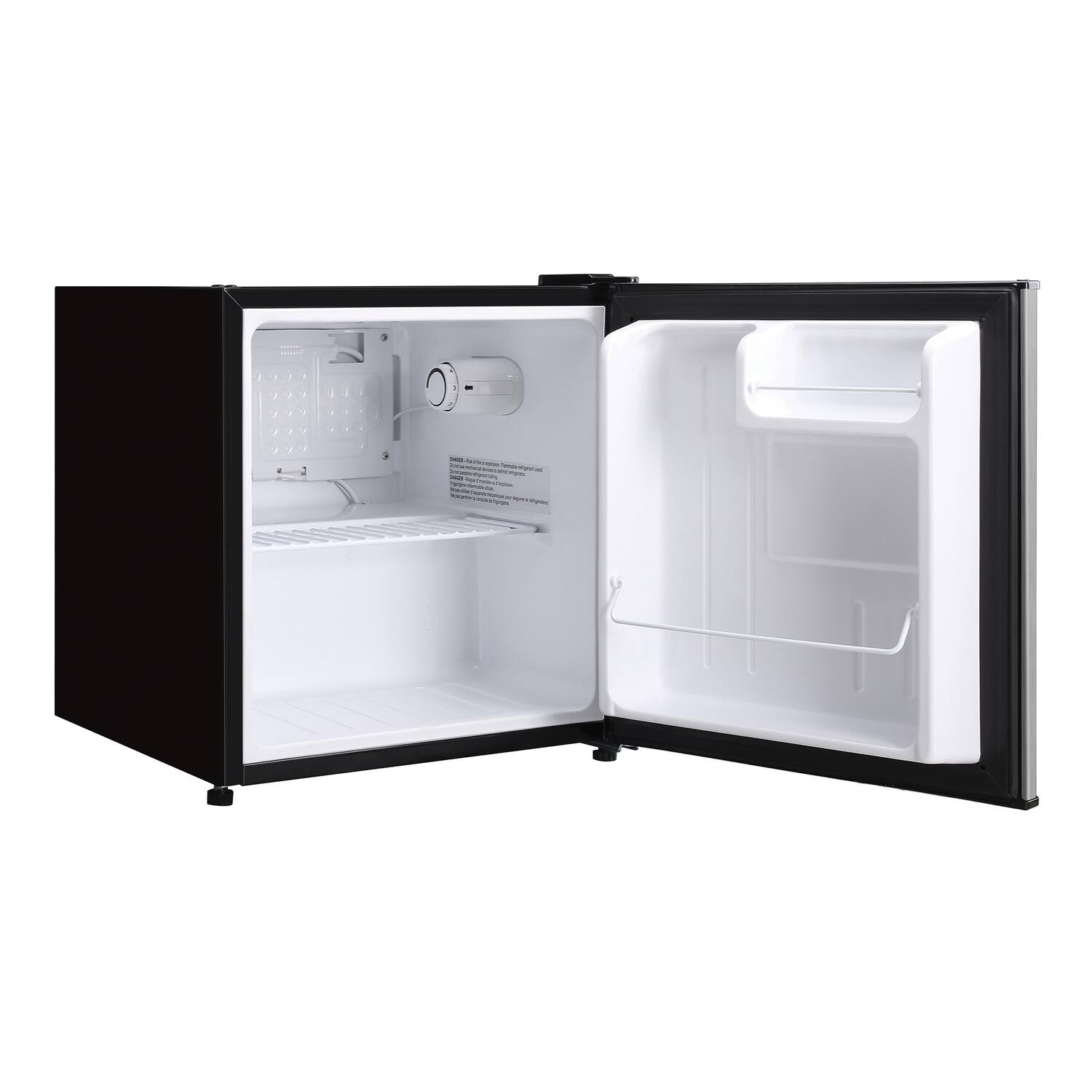 Alt View 2. Magic Chef - 1.7 Cu Ft 90W Stainless Steel Mini Refrigerator - Silver.