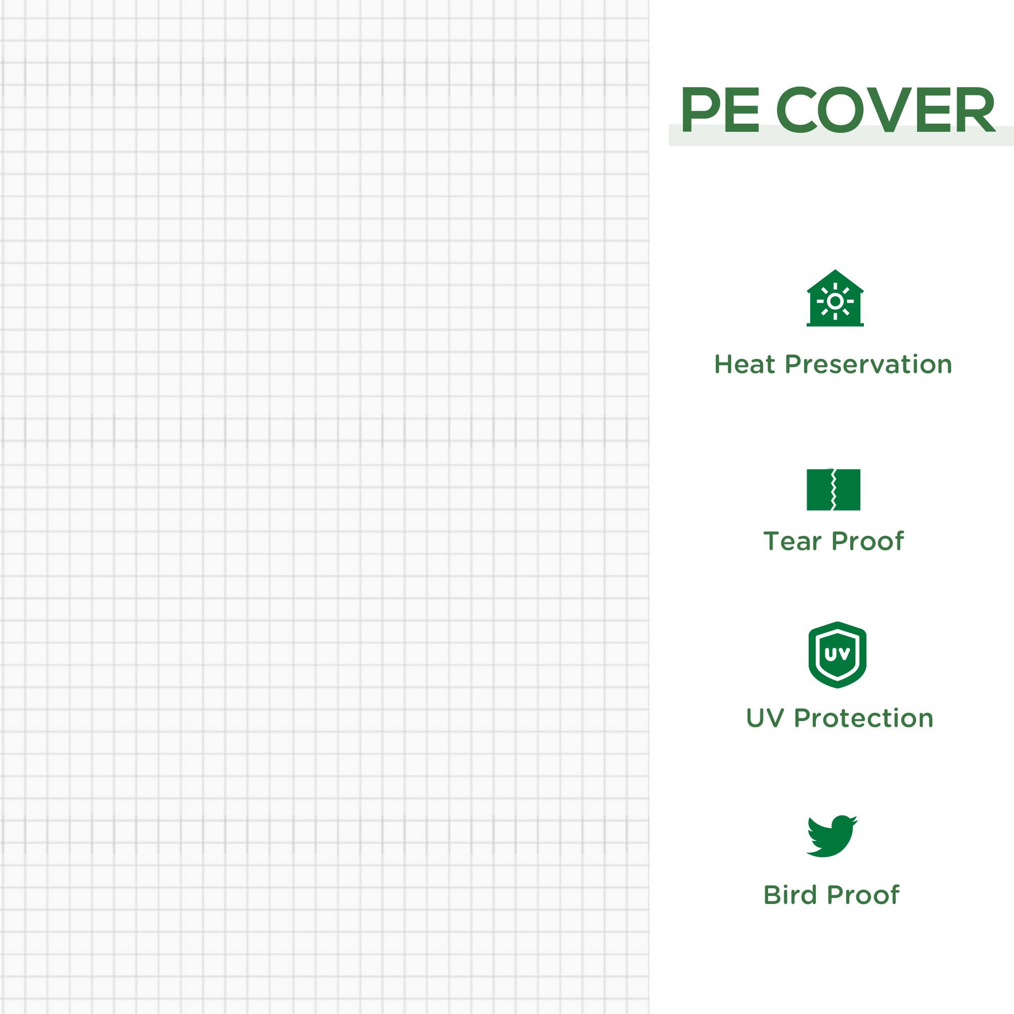 Alt View 3. Outsunny - 6' x 3' x 3' Mini Greenhouse with Zippered Doors & Roll-up Windows, Portable Plant Hot House with Durable PE Cover - White.