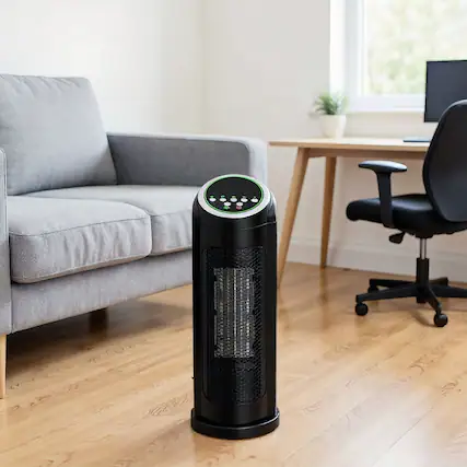 Front. Resenkos - Small Portable Room Heaters,Heater, Portable Heater,1500 W LED Portable Oscillating PTC Ceramic Space Heater.