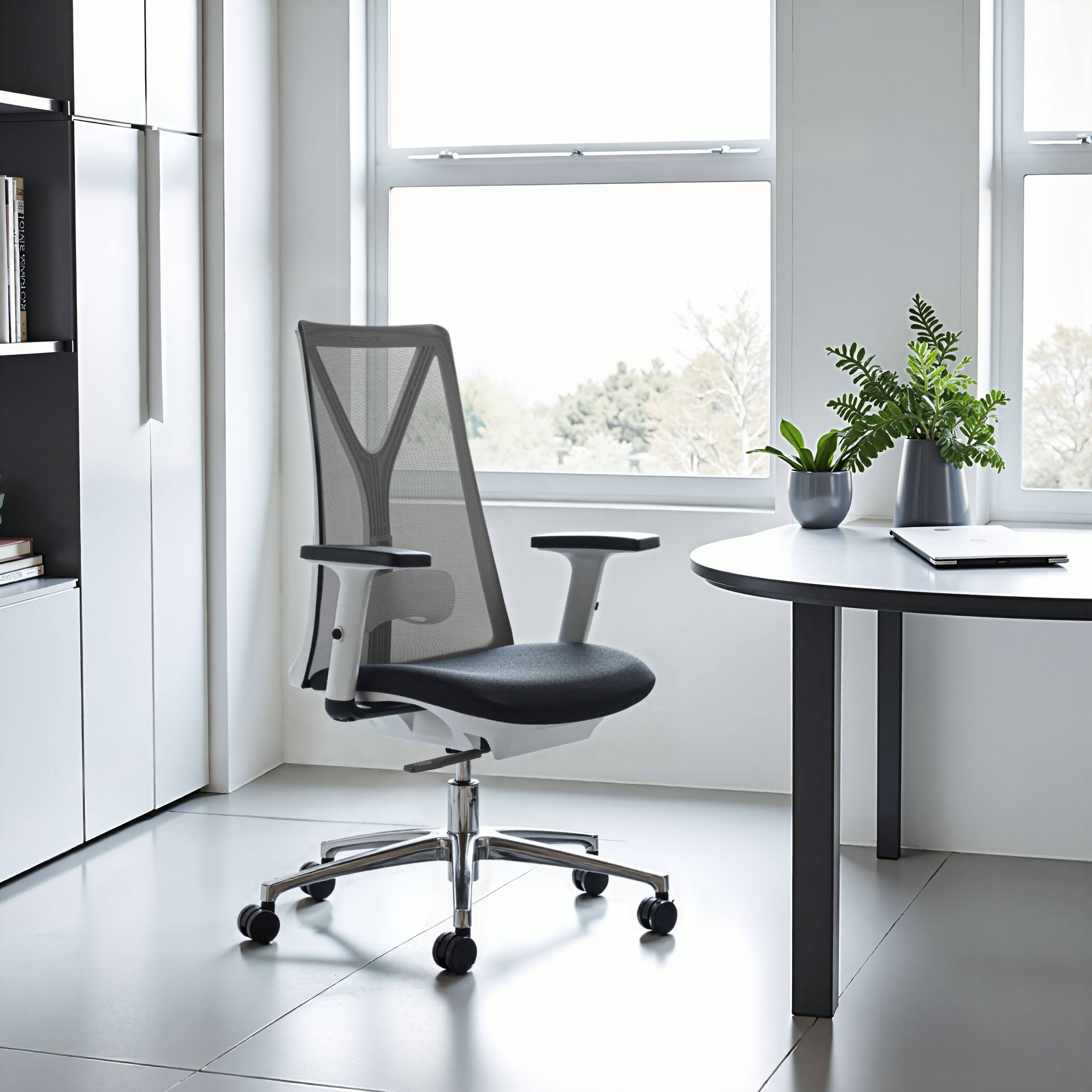 Angle. Hivvago - Hasso Office Chair Black - Black.