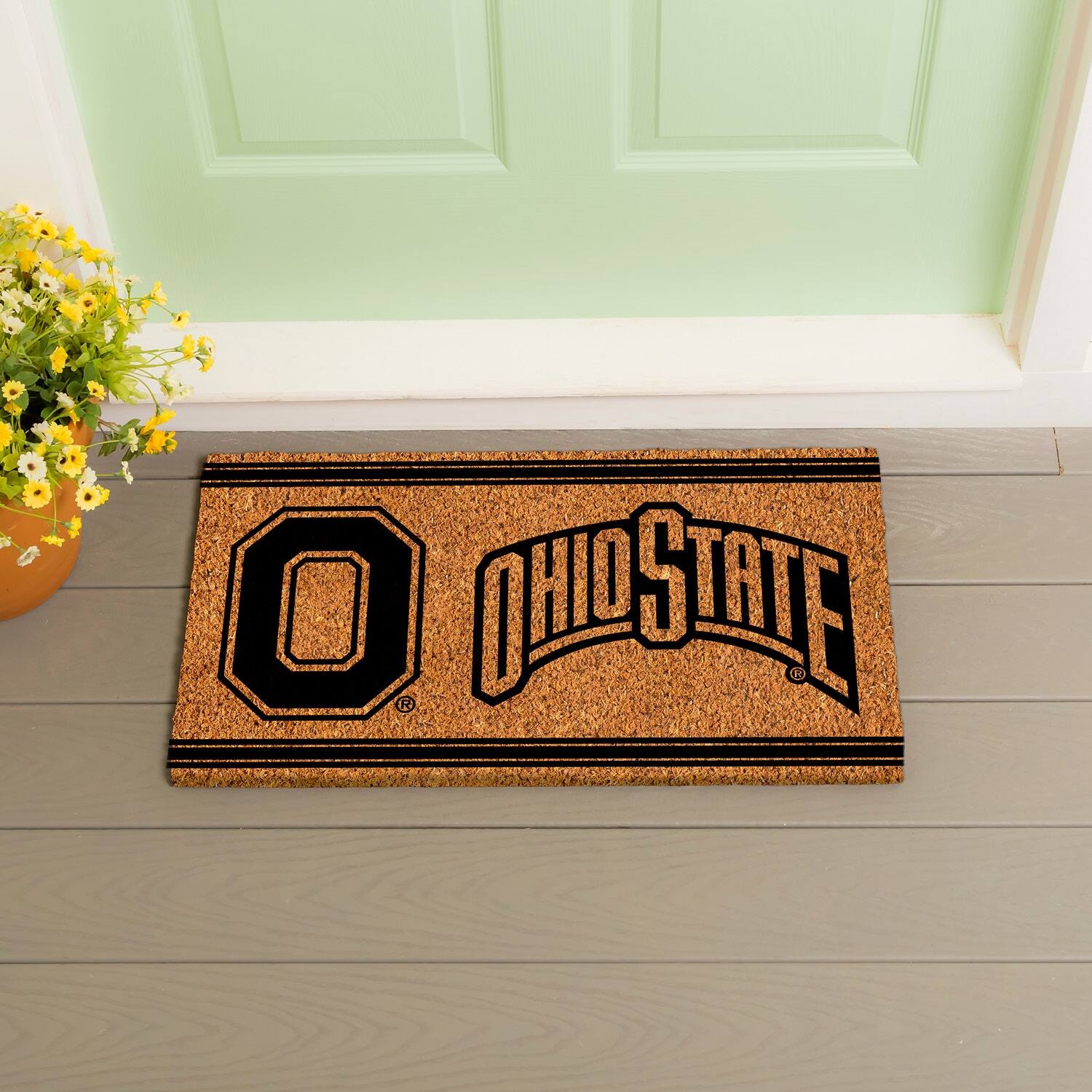 Alt View 2. Evergreen Enterprises - Ohio State Buckeyes 16" x 28" Logo Turf Mat - Multicolor.