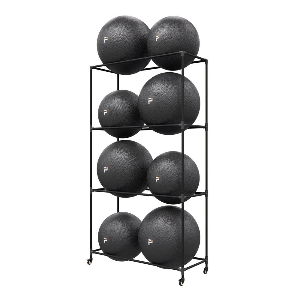 Alt View 7. Power Systems - Stability Ball Rack – Metal Freestanding Rack Holds Up to 8 Balls - Black.