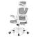 Back. Brick Attic - High Back Ergonomic Office Chair with Lumbar Support and Adjustable Headrest, Computer Chair with Flip-up Armrests - Light Grey.