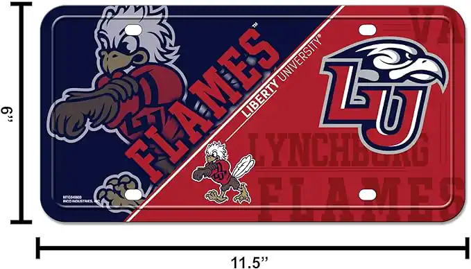 6" | TM UNIVERSITY FLAMES LIBERTY  
LYNCHBURG  
11.5"