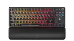 CORSAIR - K70 CORE TKL Compact Wireless RGB Pre-Lubed Linear Mechanical Switches Gaming Keyboard with Sound Dampening - Black - Front_Zoom