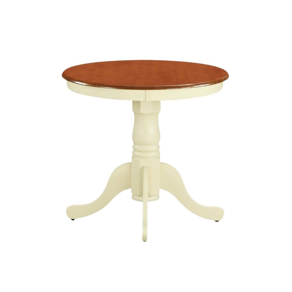 Angle. FurniFact - Small Dining Table - Brown.