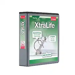 Cardinal - XtraLife ClearVue Heavy Duty 2" 3-Ring Non-View Binders, D-Ring - Black
