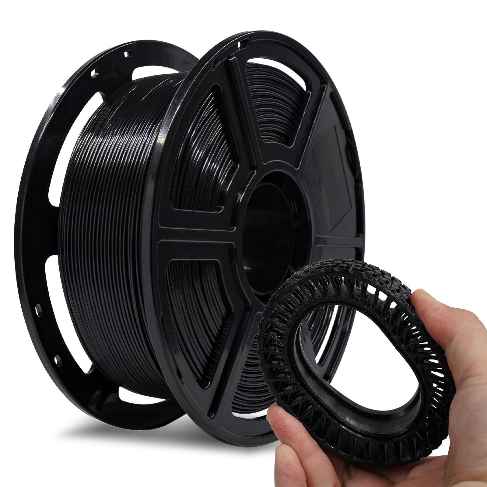 Front. Flashforge - Flashforge PLA Flexible 1.75 mm, 4X longer stretch 3D Printer Filament 1Kg Spool, Dimensional Accuracy +/- 0.02 mm - Natural.