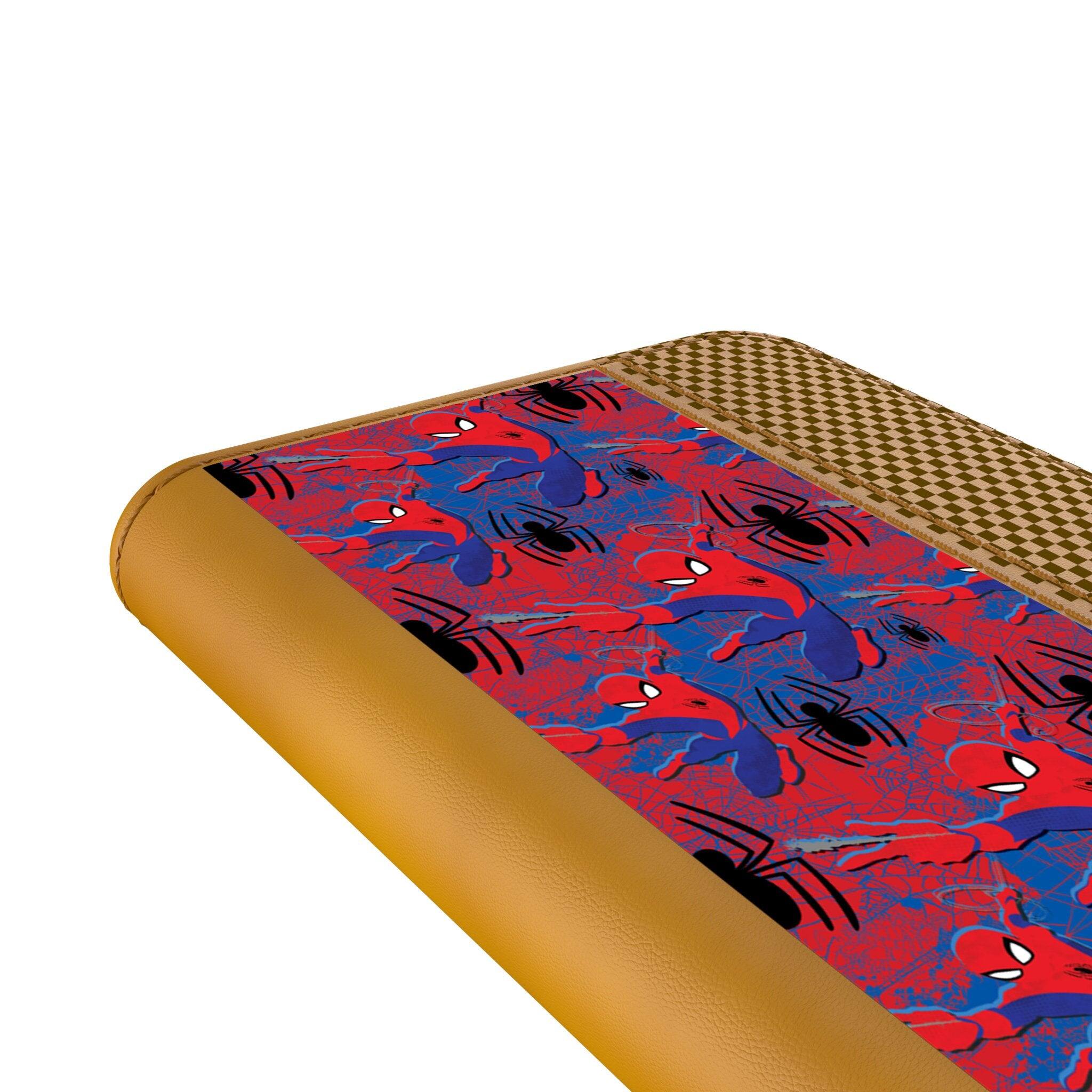 Alt View 1. Keyscaper - Marvel Pattern Folio Phone Case - Samsung Galaxy S24 Plus - Spider-Man.