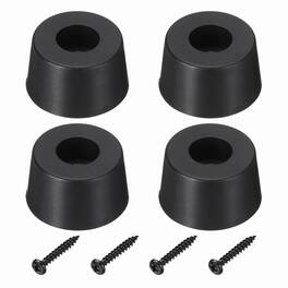 Unique Bargains - Rubber Speaker Isolation Feet, 1.3" Anti-Vibration Pad with Screws for Electronics Speaker Guitar 4pcs - Black