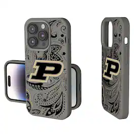 Keyscaper - NCAA - Purdue Boilermakers Paisley iPhone Soft Touch Case - 14 - Gray