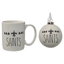 The Memory Company - New Orleans Saints Holiday Ornament & Mug Set - Multicolor