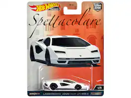 Lamborghini Countach LPI 800-4 "Spettacolare" Series Diecast Model Car by Hot Wheels - White